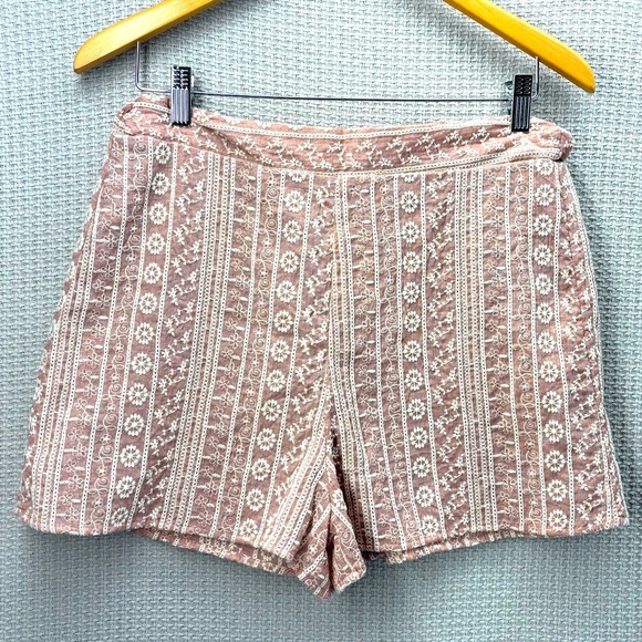 NWT Windsor Floral Dusty Rose Pink Shorts Women Sz Med Boho Beach Stretch Waist - Picture 1 of 7
